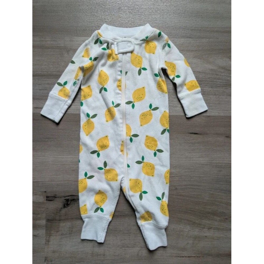 Hanna Andersson Lemon Print Playsuit, 0-3M (U2)
